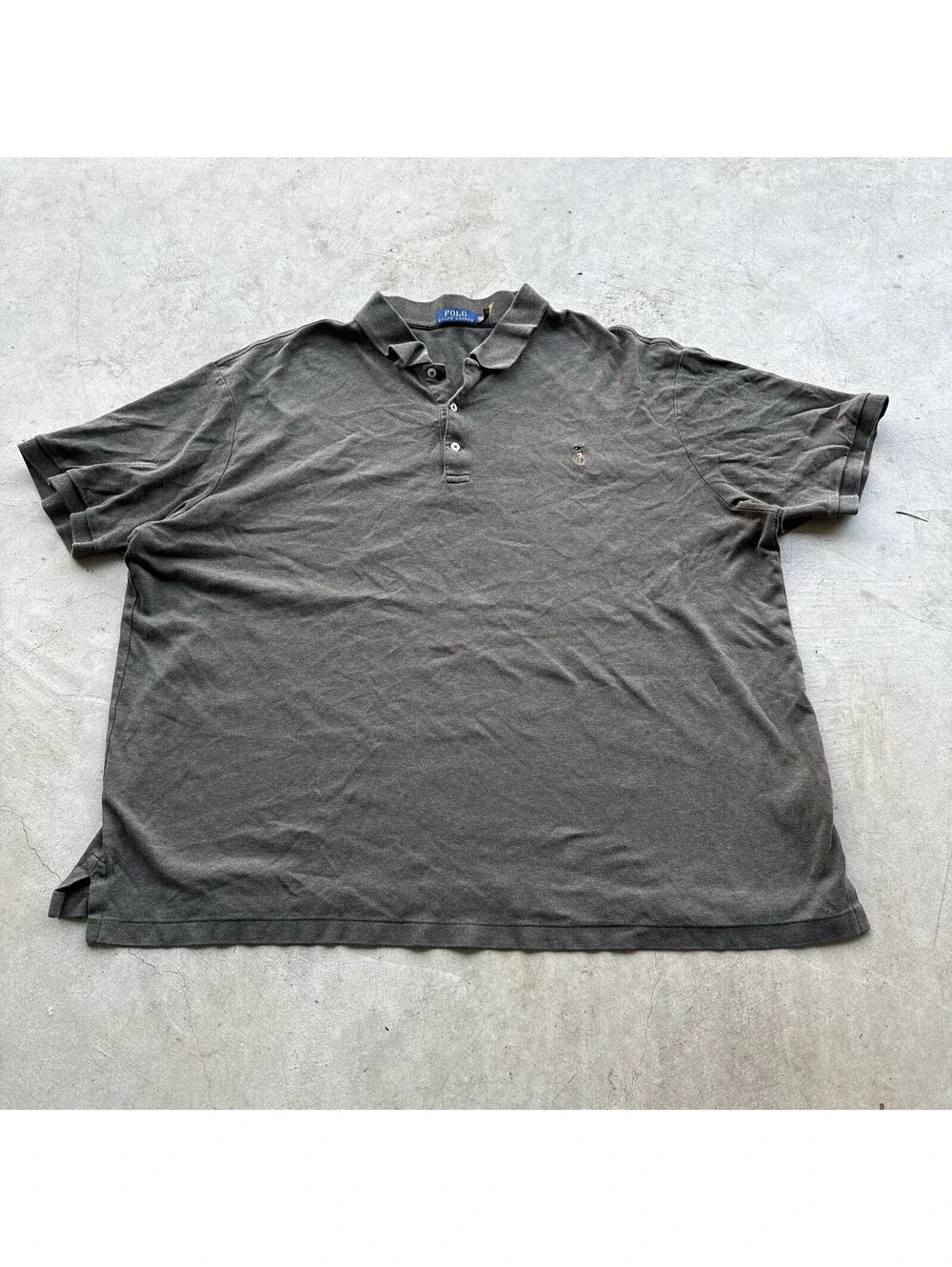Polo Ralph Lauren Polo Shirt Mens 3XB Brown Cotton Flesh Pony Short Sleeve